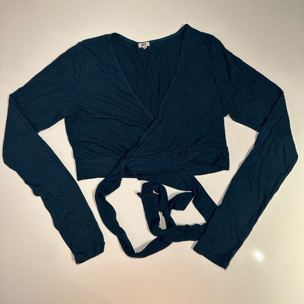 Wrap Crop Top long Sleeve